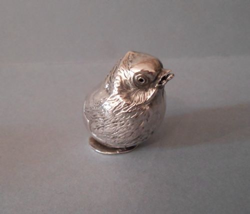 FOUR SOLID SILVER SALTS PEPPERS SAMPSON MORDAN - ADDITIONAL PHOTO 3