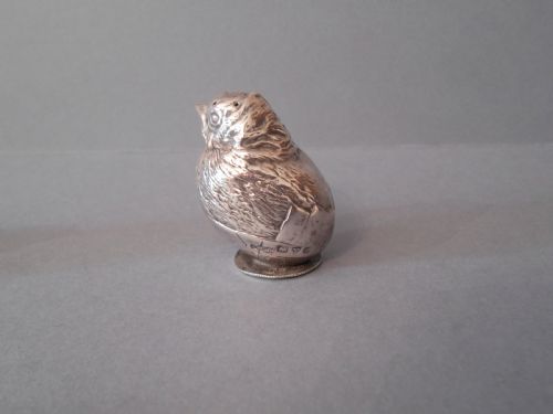 FOUR SOLID SILVER SALTS PEPPERS SAMPSON MORDAN - ADDITIONAL PHOTO 6