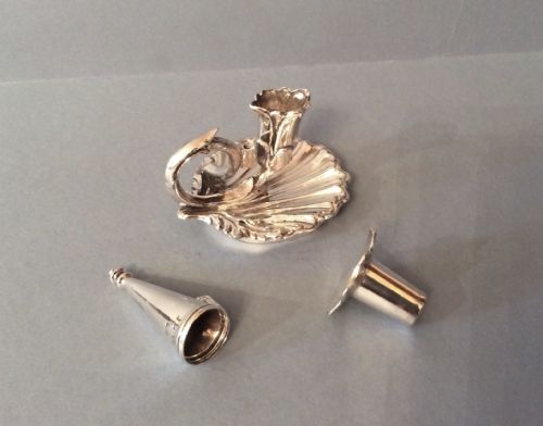 ANTIQUE SOLID SILVER VICTORIAN CHAMBER STICK 1841 - ADDITIONAL PHOTO 4
