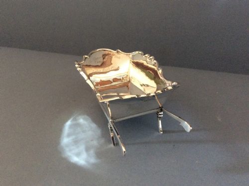 LARGE ANTIQUE EDWARDIAN SOLID SILVER WHEELBARROW - ADDITIONAL PHOTO 3