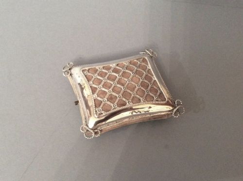 LARGE EDWARDIAN SOLID SILVER PIN CUSHION COMYNS - ADDITIONAL PHOTO 3