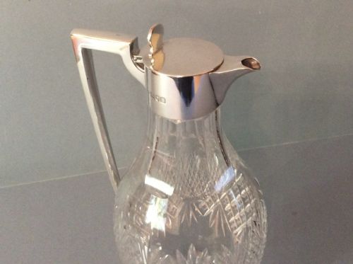 ANTIQUE VICTORIAN SOLID SILVERLIDDED CLARET JUG - ADDITIONAL PHOTO 1