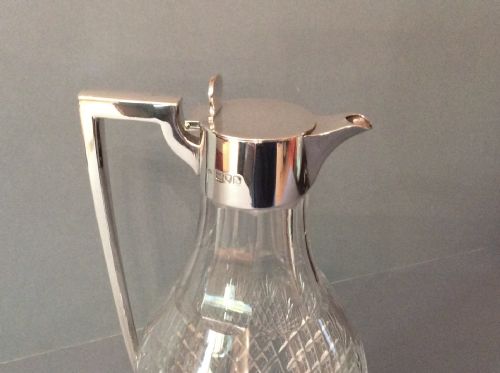 ANTIQUE VICTORIAN SOLID SILVERLIDDED CLARET JUG - ADDITIONAL PHOTO 3