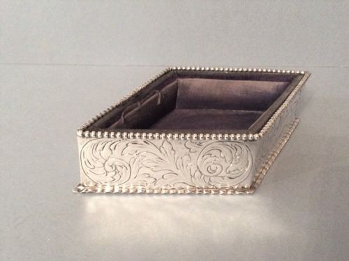 antique victorian silver jewellery tray comyns - CATEGORY: ANTIQUE SILVER - DATED VICTORIAN