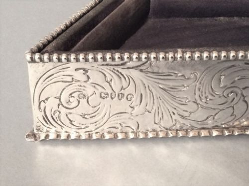 ANTIQUE VICTORIAN SILVER JEWELLERY TRAY COMYNS - ADDITIONAL PHOTO 4