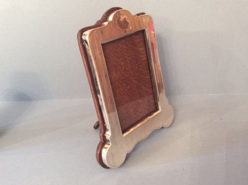 heavy antique edwardian solid silver photo frame - CATEGORY: ANTIQUE SILVER - DATED EDWARDIAN