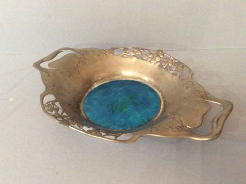 ANTIQUE LIBERTY ARCHIBALD KNOX PEWTER AND ENAMEL DISH - ADDITIONAL PHOTO 5