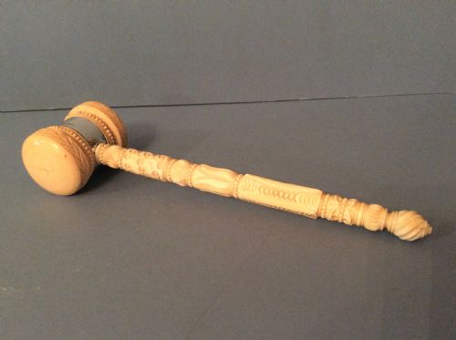 ANTIQUE GEORGIAN IVORY GAVEL HOUSE OF LORDSCAMBRIDGE UNIVERSITY - ADDITIONAL PHOTO 7