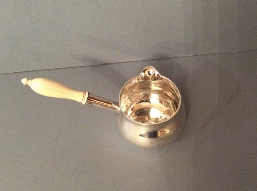 ANTIQUE GEORGE II SOLID SILVER BRANDY WARMER - ADDITIONAL PHOTO 1