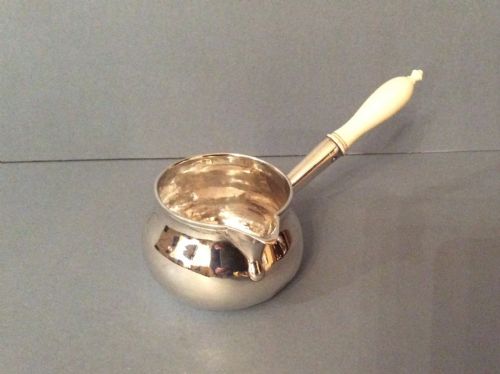 ANTIQUE GEORGE II SOLID SILVER BRANDY WARMER - ADDITIONAL PHOTO 3