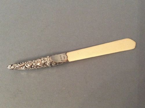 ANTIQUE VICTORIAN SILVERHANDLED LETTER OPENER - ADDITIONAL PHOTO 4