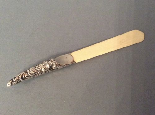 ANTIQUE VICTORIAN SILVERHANDLED LETTER OPENER - ADDITIONAL PHOTO 5