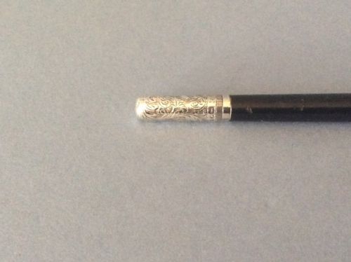 ANTIQUE EDWARDIAN SILVER MOUNTED EBONISED CONDUCTOR'S BATON - ADDITIONAL PHOTO 4