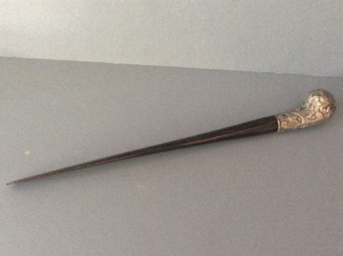 antique pewterhandled wooden page turner - CATEGORY: ANTIQUE MISCELLANEOUS - DATED VICTORIAN