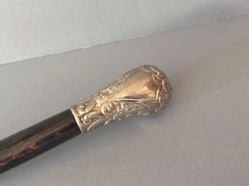 ANTIQUE PEWTERHANDLED WOODEN PAGE TURNER - ADDITIONAL PHOTO 2
