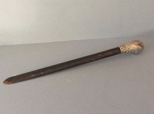 ANTIQUE PEWTERHANDLED WOODEN PAGE TURNER - ADDITIONAL PHOTO 5