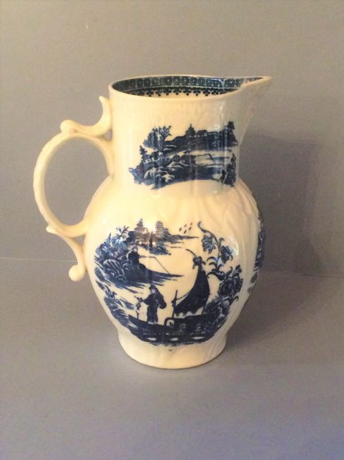 ANTIQUE 18TH CENTURY CAUGHLEY LEAF MASK JUG - ADDITIONAL PHOTO 1