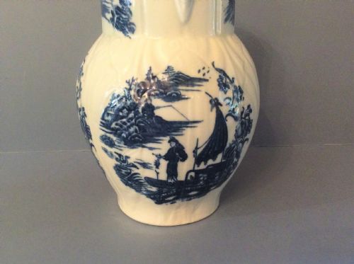 ANTIQUE 18TH CENTURY CAUGHLEY LEAF MASK JUG - ADDITIONAL PHOTO 4