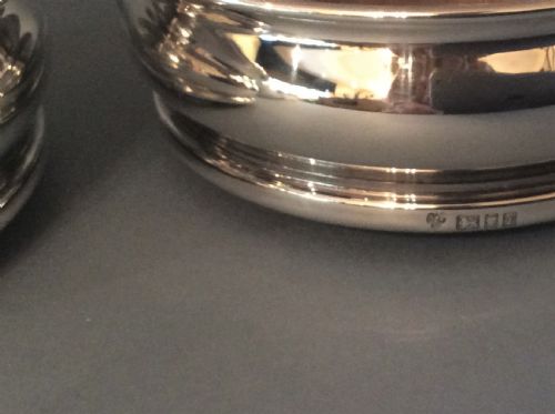 PAIR OF SOLID SILVER WINE BOTTLE COASTERS - ADDITIONAL PHOTO 3