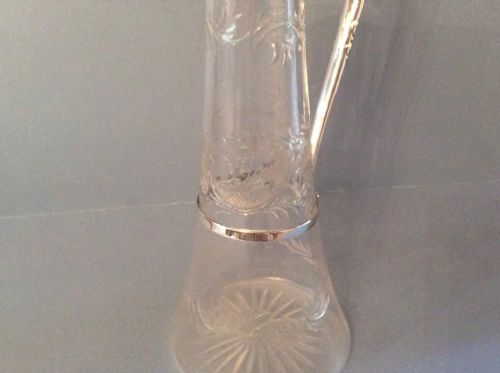 ANTIQUE VICTORIAN SOLID SILVER MOUNTED CLARET JUG - ADDITIONAL PHOTO 4