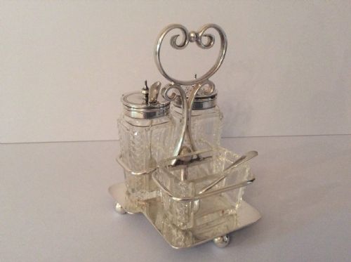 ANTIQUE EDWARDIAN SOLID SILVER CRUET SET - ADDITIONAL PHOTO 2