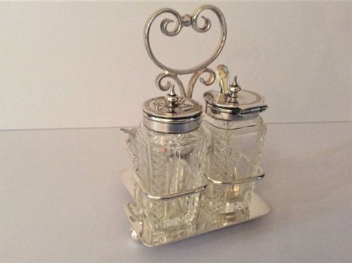 ANTIQUE EDWARDIAN SOLID SILVER CRUET SET - ADDITIONAL PHOTO 4