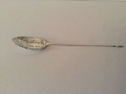 ANTIQUE GEORGIAN SOLID SILVER MOTE SPOON - ADDITIONAL PHOTO 1