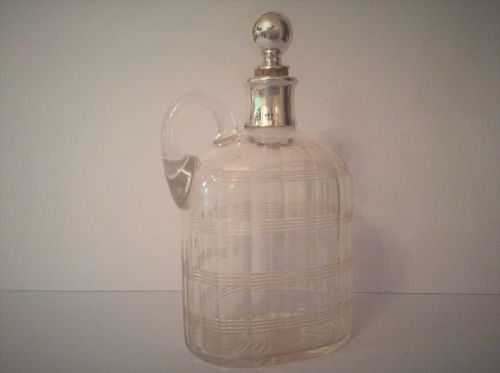 ANTIQUE SILVER MOUNTED VICTORIAN FLAGON OR FLASK - ADDITIONAL PHOTO 2