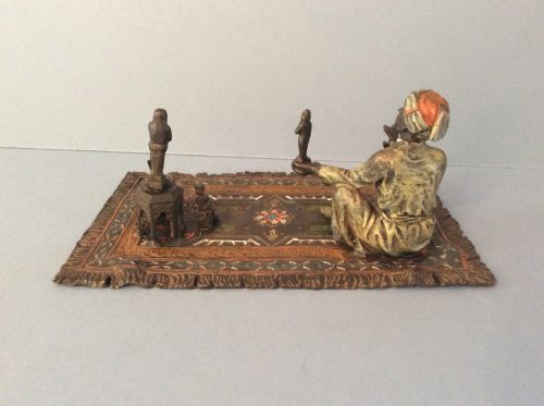 ANTIQUE BERGMAN BRONZE SEATED TRADER - ADDITIONAL PHOTO 3