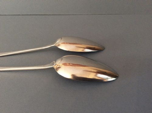 PAIR OF ANTIQUE SILVER GEORGIAN SERVINGTABLESPOONS - ADDITIONAL PHOTO 5
