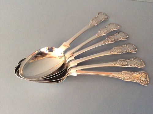 SET OF SIX NEWCASTLE ANTIQUE SILVER SERVING TABLESPOONS - ADDITIONAL PHOTO 3