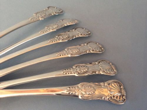 SET OF SIX NEWCASTLE ANTIQUE SILVER SERVING TABLESPOONS - ADDITIONAL PHOTO 4