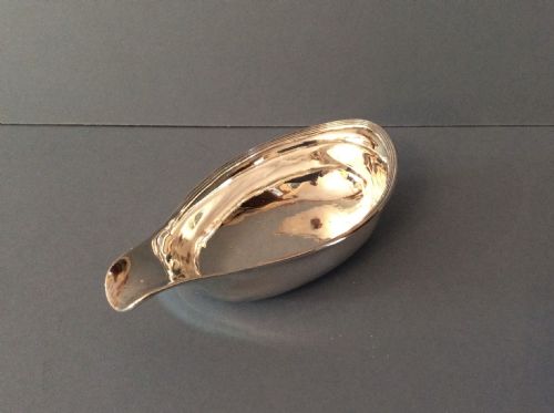 georgian solid silver pap boat - CATEGORY: ANTIQUE SILVER - DATED GEORGIAN