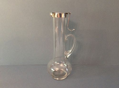 antique victorian solid silvertopped claret jug - CATEGORY: ANTIQUE SILVER - DATED VICTORIAN