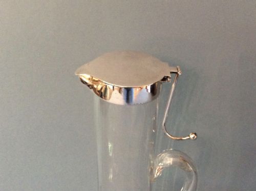 ANTIQUE VICTORIAN SOLID SILVERTOPPED CLARET JUG - ADDITIONAL PHOTO 1