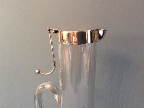 ANTIQUE VICTORIAN SOLID SILVERTOPPED CLARET JUG - ADDITIONAL PHOTO 2