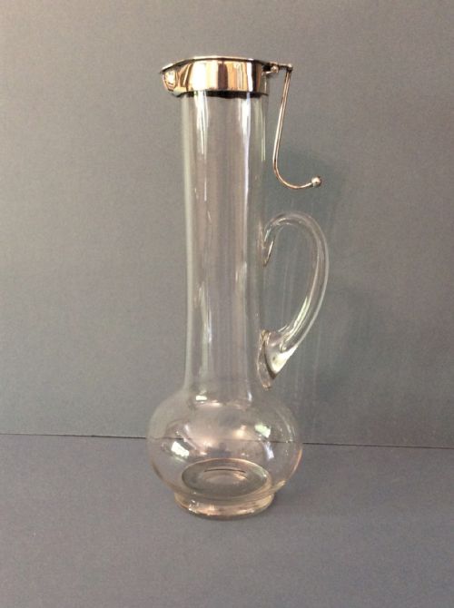 ANTIQUE VICTORIAN SOLID SILVERTOPPED CLARET JUG - ADDITIONAL PHOTO 4