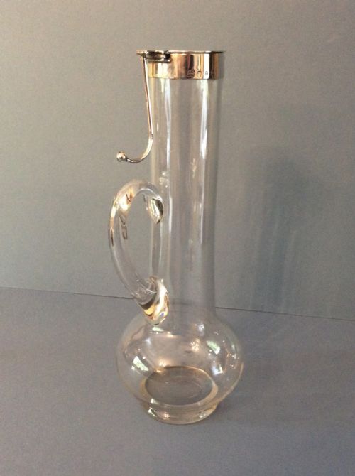 ANTIQUE VICTORIAN SOLID SILVERTOPPED CLARET JUG - ADDITIONAL PHOTO 5