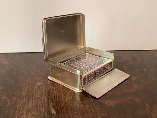 UNUSUAL ANTIQUE SOLID SILVER PLAYING CARD OR BIBLE BOX - ADDITIONAL PHOTO 7