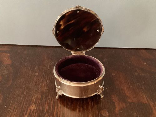 ANTIQUE SOLID SILVER TRINKET BOX - ADDITIONAL PHOTO 2