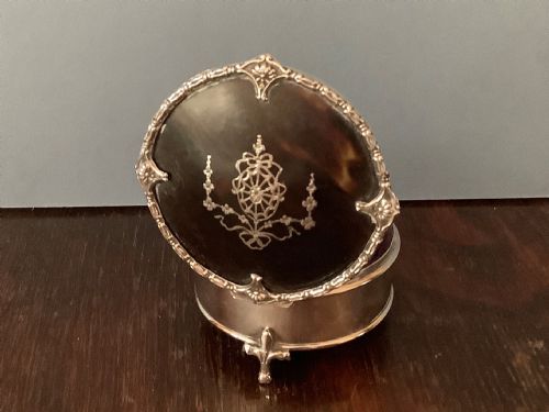 ANTIQUE SOLID SILVER TRINKET BOX - ADDITIONAL PHOTO 4
