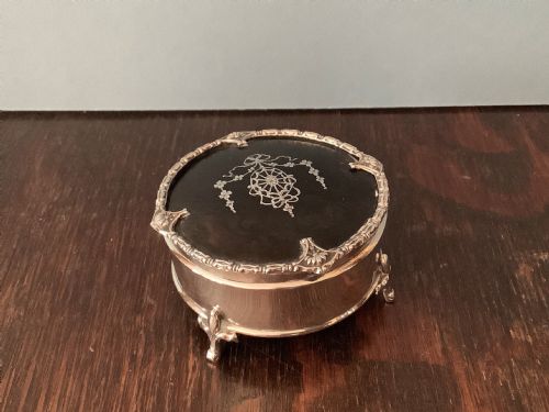 ANTIQUE SOLID SILVER TRINKET BOX - ADDITIONAL PHOTO 5