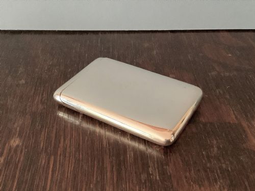 unusual antique solid silver card case 1911 - CATEGORY: ANTIQUE SILVER - DATED 1910