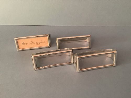 SET OF FOUR SILVER SAMPSON MORDAN NAPKIN HOLDERSNAME PLACE MARKERS - ADDITIONAL PHOTO 4