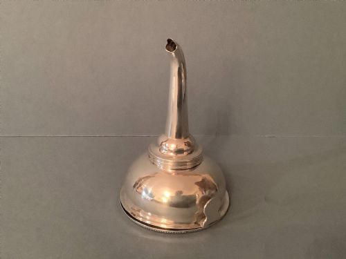 ANTIQUE SOLID SILVER GEORGIAN 3PART WINE FUNNEL AND STAND - ADDITIONAL PHOTO 1