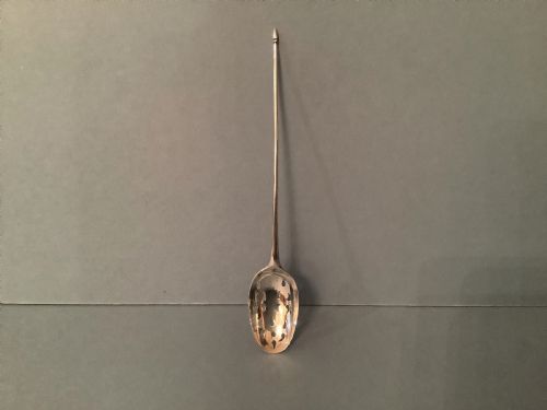 antique georgian solid silver mote spoon - CATEGORY: ANTIQUE SILVER - DATED 18TH CENTURY