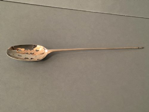ANTIQUE GEORGIAN SOLID SILVER MOTE SPOON - ADDITIONAL PHOTO 1