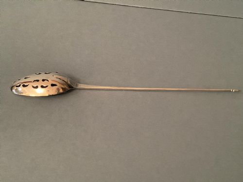 ANTIQUE GEORGIAN SOLID SILVER MOTE SPOON - ADDITIONAL PHOTO 2