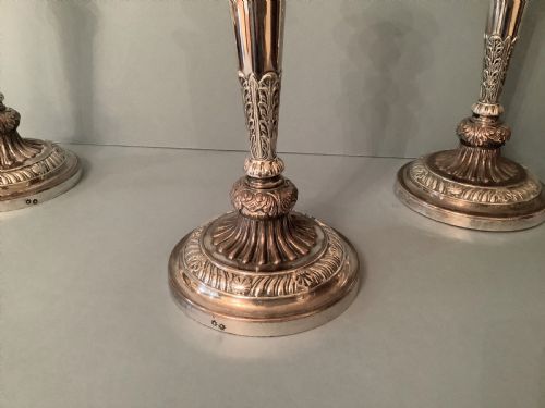 SET OF 4 OLD SHEFFIELD PLATE BOULTON CANDLESTICKS - ADDITIONAL PHOTO 3