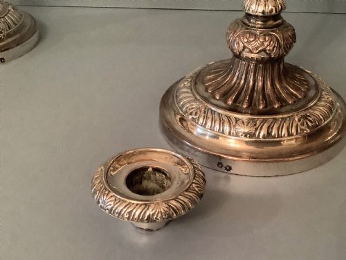 SET OF 4 OLD SHEFFIELD PLATE BOULTON CANDLESTICKS - ADDITIONAL PHOTO 5